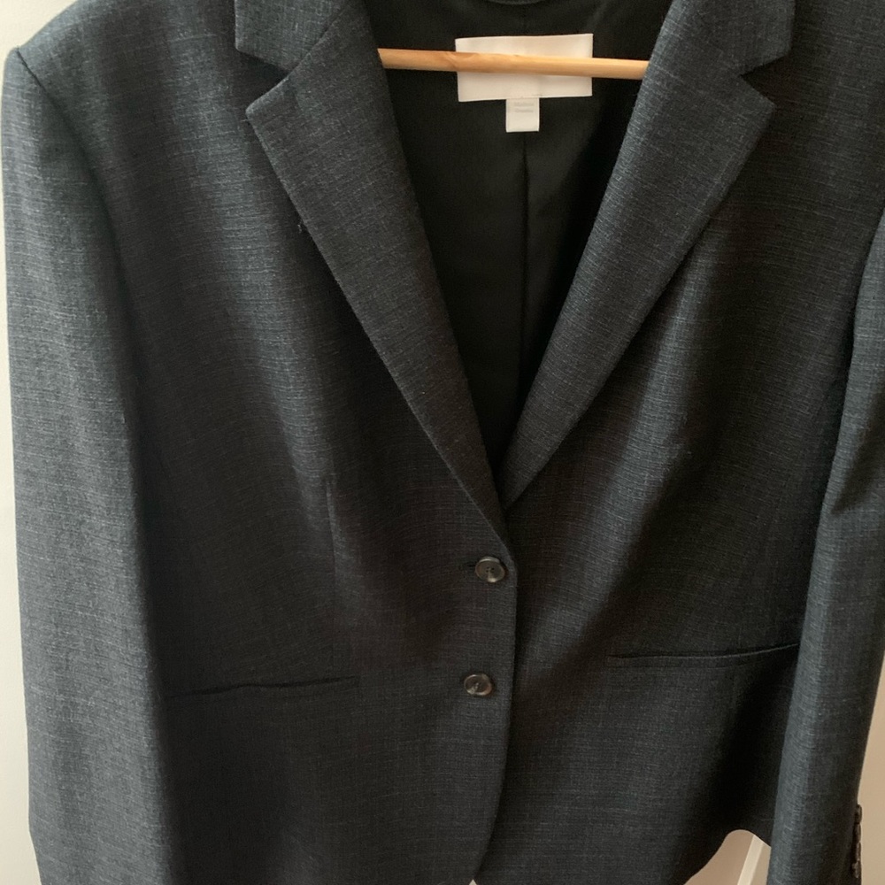 Hugo Boss Charcoal black grey blazer 14 NWOT